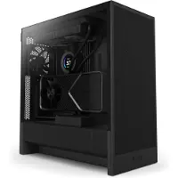NZXT PC-behuizing H5 FLOW Mid-tower Zwart met zijpaneel van gehard glas