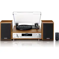 Lenco Platenspeler - Stereoset met DAB en Bluetooth - MC-160WD - Hout