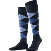 Burlington Kniekousen blauw gemêleerd