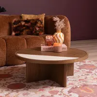 Bronx Salontafel Maeva Ø80 cm rustiek eiken