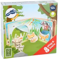 Small Foot - Houten Prentenboek Bos met 2 Speelfiguren