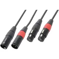 PD Connex 2x XLR (m) - 2x XLR (v) audiokabel - 0,50 meter