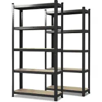 Karat Kast MDF (Medium-density fibreboard), Plaatstaal 1.000 x 500 x 2,000 mm Zwart 2 Stuks