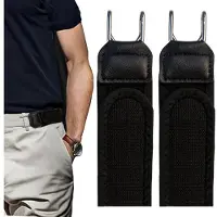 INF Haak-en-lus taillegesp 2-pack — Elastische riem zonder gesp met verstelbare metalen haak, ademende onzichtbare tailleband voor broek en jeans