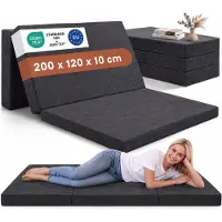 Odol-Plusz Opvouwbaar logeermatras met fauteuilfunctie - 200 x 120 x 10 cm - Schuimmatras, grijs