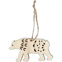Packlinq Ornament, ijsbeer, H: 4,5 cm, D: 0,5 cm, B: 7,5 cm, 4 stuk/ 1 doos