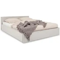 Idimex Gestoffeerd bed PESARO 140x200 cm met lattenbodem – Lichtgrijs