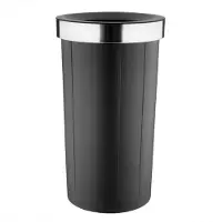 Gastronoble ronde zwarte bak met open deksel 60ltr