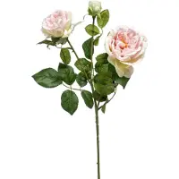 Emerald - Kunstbloem Roos 58cm lichtroze - Kunstplant voor binnen