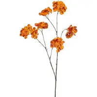 Emerald - Kunstbloem Hortensia 85cm donkeroranje - Kunstplant voor binnen