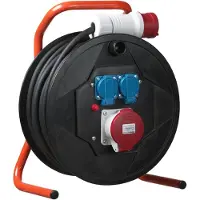 Connectra Kabelhaspel KSR Pro combi 25m - 5 G 2.5 mm² 2xschuko 230V - 1x5P-16A-400V - 47.050.25