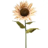 Emerald - Kunstbloem Zonnebloem XL 90cm beige - Kunstplant voor binnen