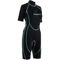 Atlantis Adventure Wetsuit - Shorty - 2mm - Dames - Zwart/Turquoise - 16