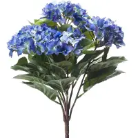 Emerald - Kunstplant Hortensia 37cm donkerblauw - Kunstplant voor binnen
