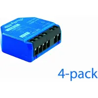 Shelly Relais "1 Gen4" 4-delig pakket, max. 16A, 1 kanaal, WLAN, Matter, Zigbee, Bluetooth