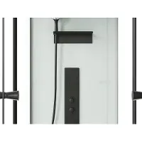 Vente-unique Douchebad - B150 x D75 x H215 cm - Zwarte profielen - 100 microjets en 6 grote jets - DARIA II