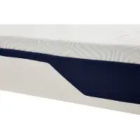 Vente-unique Set 160 x 200 cm boxspring + HD-schuimmatras met 7 zones en afneembare dekmatras uit traagschuim en gel toplaag, dikte 22 cm - FAGANI van YSMÉE