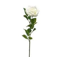 Emerald - Kunstbloem Roos Marleen 63cm crème - Kunstplant voor binnen