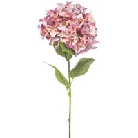 Emerald - Kunstbloem Hortensia XL peach/paars 90cm - Kunstplant voor binnen