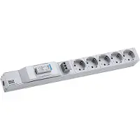 Bachmann 800.2949, 2 meter, Binnen, Type F, Type F (CEE 7/4), Gebogen, IP20