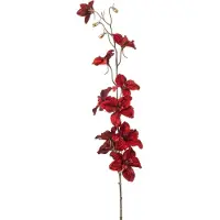 Emerald - Kunstbloem Ridderspoor velvet 85cm rood - Kunstplant voor binnen