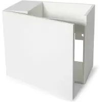 Luca Fonteinmeubel 38x22x32 cm zonder kraangat rechts softclose van solid surface mat wit