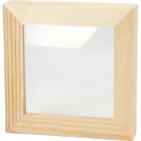 Packlinq 3D lijst met glas, D: 2,5 cm, afm 12,3x12,3 cm, 1 stuk