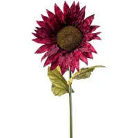 Emerald - Kunstbloem Zonnebloem XL 90cm bordeaux - Kunstplant voor binnen
