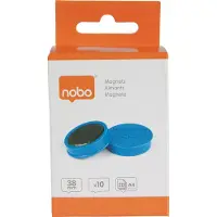 Nobo Whiteboard-magneten Blauw 2.5 kg draagkracht 38 mm 10 Stuks