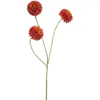 Emerald - Kunstbloem Dahlia pompom mini 68cm oranje - Kunstplant voor binnen
