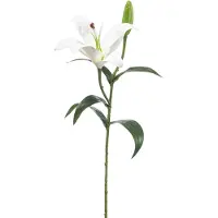 Emerald - Kunstbloem Lelie wit 56cm - Kunstplant voor binnen
