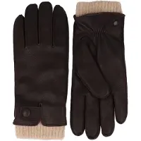 Roeckl Vingerhandschoenen 'Quebec' sand / donkerbruin