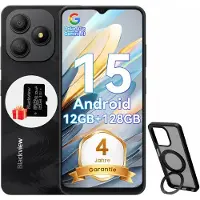 Blackview Wave 9C 6.56" mobiele telefoon zonder contract, 12+128GB, 5000mAh, Dual SIM, Android 15, 1080P, Face ID, vingerafdrukontgrendeling