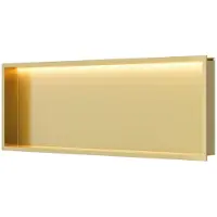 Brauer Inbouwthermostaat set carving met rozetten incl baduitloop geborsteld goud