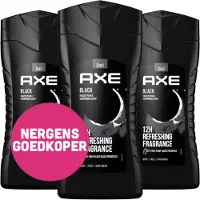 Axe 3-in-1 Douchegel - Black - 3 x 250 ml - Voordeelverpakking