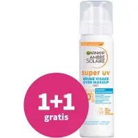 Garnier 1+1 Gratis: Ambre Solaire Super Uv Over Make-up Mist Spf 50+ 75 Ml
