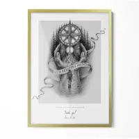 Tulup Fotolijst - Goud Collage Fotolijst - Wissellijst 70x100 cm - Decoratieve Lijst XL - Moderne Fotolijst