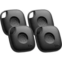 Tile Life360 Mate - Krachtige Bluetooth Tracker - Item locator voor Sleutels, Tassen en Meer - Telefoonzoeker - Compatibel met iOS en Android - 4-stuks (zwart)