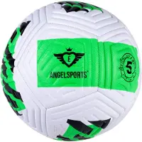 Engelhart Voetbal Wit Groen Zwart Maat 5 – 400 Gram – Speelbal voor Buiten, Training en Recreatief Gebruik
