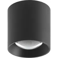 LCD LED buiten plafondlamp 5172, grafiet, 9 cm, metaal, IP54 CCT 5172, zwart, Aluminium, Modern, LED plafondlamp
