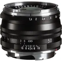 Voigtländer Nokton 50mm f/1.5 II MC VM Leica M-mount objectief Zwart