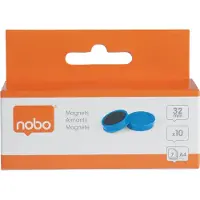 Nobo Whiteboard-magneten Blauw 0.8 kg draagkracht 32 mm 10 Stuks