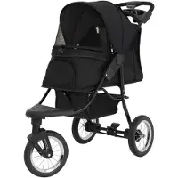 MonsterShop Hondenbuggy met 3 Wielen - Zwart