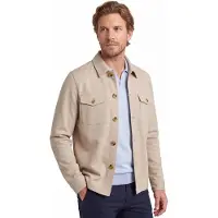Born with Appetite Overshirt beige met borstzakken