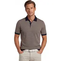 Bugatti Poloshirt donkerblauw geprint katoen