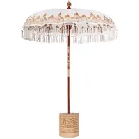 vidaXL Balinese parasol met basis Crèmekleurig 185 x 185 x 260 cm