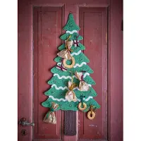 Bloomingville Adventskalender katoen groen Douglas 90cm