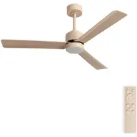 Create - Stille plafondventilator 40W met licht - Zand - Ø132cm - Afstandsbediening - WIND MODERN