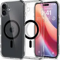 Spigen Ultra Hybrid MagSafe geschikt voor iPhone 16 Plus hoesje - Black ring