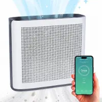 Silvergear Luchtreiniger Premium met App - CADR 450 m³/u - Air Purifier XL - Luchtreinigers met HEPA Filter en Ionisator - Werkt tegen Huisstofmijt, Hooikoorts, Allergie -